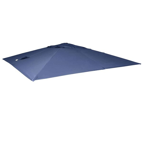 Mendler Ersatz-Bezug für Luxus-Ampelschirm HWC-A96, Sonnenschirmbezug Ersatzbezug, 3x3m (Ø4,24m) Polyester 2,7kg, blau, 76830