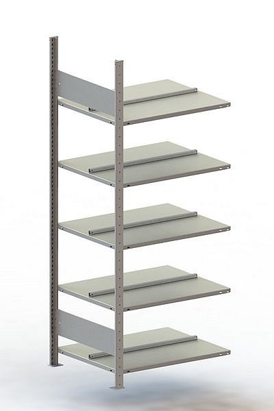 Meta Büro Steckregal Compact AR 1850x750x600 mm, RAL 7035, Bodenanzahl: 5, 20077643