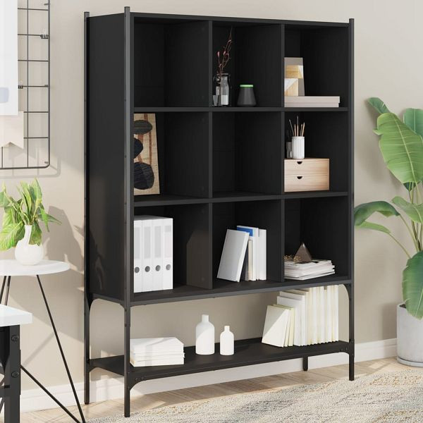 vidaXL Bücherregal Schwarz 102x30x141,5 cm Holzwerkstoff, 3214329