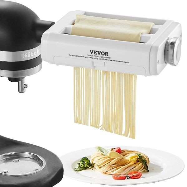 VEVOR 3 in 1 Manuelle Nudelmaschine Edelstahl Frische Italienisch inkl. Reinigungsbürste für Spaghetti, Lasagne, Tagliatelle - Rot, YDLMGLSHY0003ZKBPV0