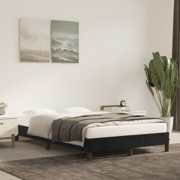 vidaXL Bettgestell Schwarz 120x200 cm Samt, Polyester, 346966