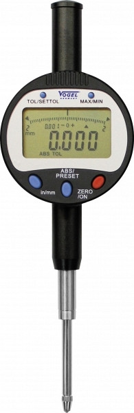 Vogel Germany Digital-Messuhr, mit USB-Datenausgang, 0 - 25.4 mm / 0 - 1.0 inch, 0.01 mm / 0.0005 inch, 242163