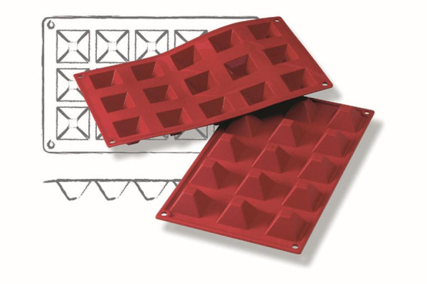 Schneider Backformen, Pyramide, 36 x 36 mm, Höhe 22 mm, 115029