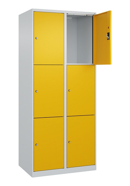 C+P Schließfachschrank Evolo PLUS, 6 Fächer, 1850x800x500mm, 7035/1004, 049000-223 S10000