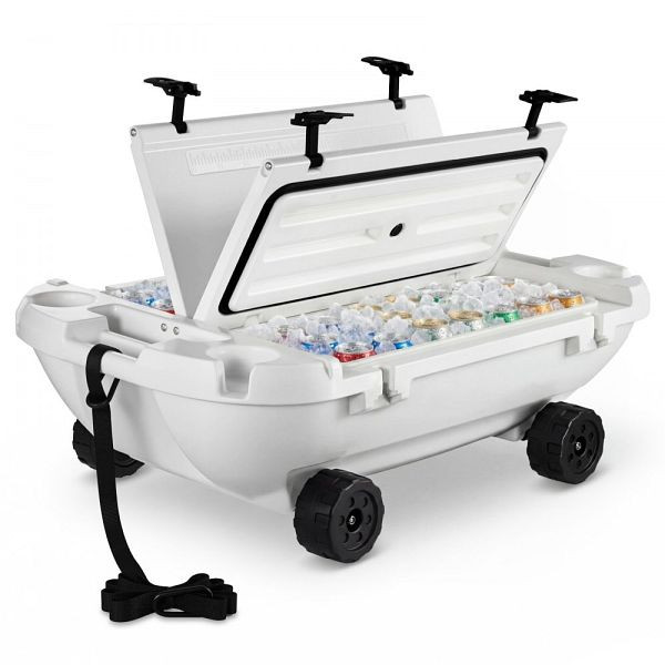 VEVOR Schwimmender Kühler 37,9L mit Trockenfach, Rädern & Zugseil, LLDPE, Weiß für Wasser & Land, PFLQQCX40QTY36JR1001V0