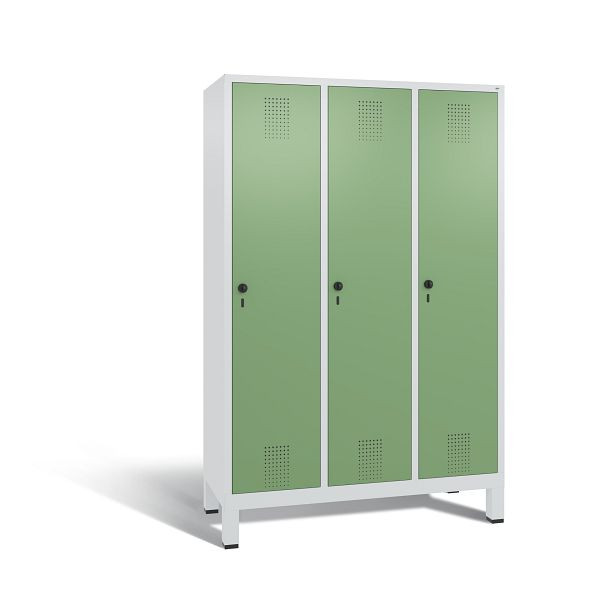C+P Spind Evolo, 3 Abteile, H1850xB1200xT500 mm, Grau/Resedagrün, 48010-32 S10025