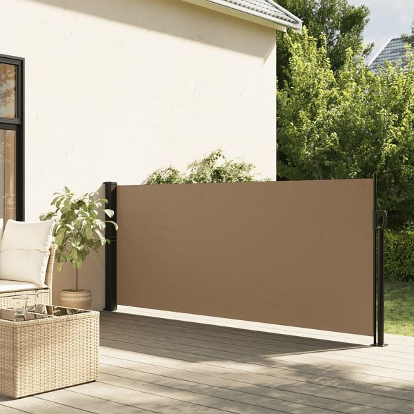 vidaXL Seitenmarkise Ausziehbar Taupe 140x500 cm, 4004424