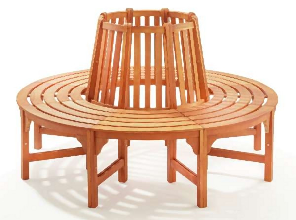 Metra Baumbank, Rundbank, Gartenbank aus Holz, 190 cm breit, 10183