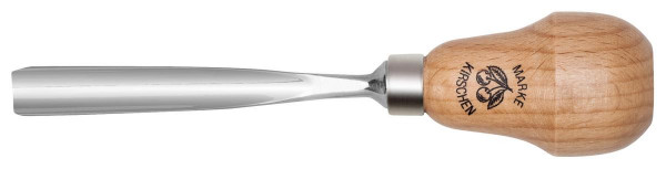 Kirschen Kerbschnitzbeitel mit Birnenheft, gerade, mit mittlerer Höhlung, 6 mm, 5608006