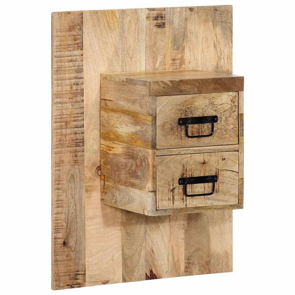 vidaXL Nachttisch 60x32x80 cm Raues Mango-Massivholz, 4017527
