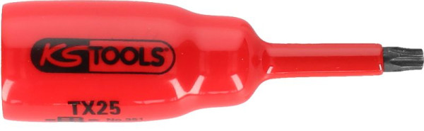 KS Tools 3/8" Bit-Stecknuss mit Schutzisolierung für Torx-Schrauben, T10, kurz, 117.2454