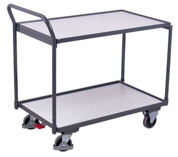 VARIOfit ESD Tischwagen mit 2 Ladeflächen, Außenmaße: 1.125 x 625 x 1.010 mm (BxTxH), sw-600.557