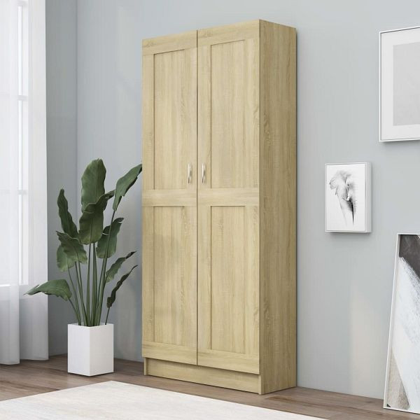 vidaXL Bücherschrank Sonoma-Eiche 82,5x30,5x185,5 cm Holzwerkstoff, 802735