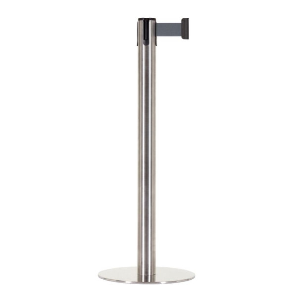 Stein HGS Personenleitsystem -Beltrac Accent-, mobil, Edelstahl, gebürstet, schwarz, mit Magnet-Gurtendstück, 28093-edg204