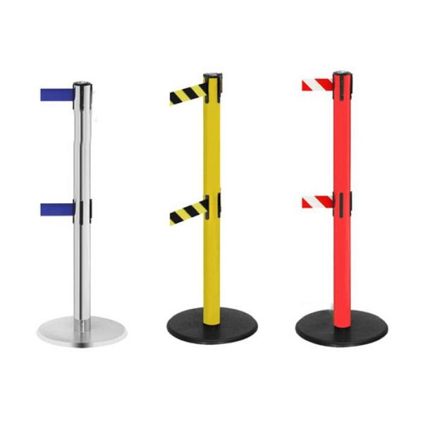 Stein HGS Personenleitsystem -P-Line Duo-, gelb, schwarz/gelb/schwarz waagerecht (gestreift), mit magnetischem Gurtendstück, Gurtlänge: 2 x 2,3 m, 14150-0804