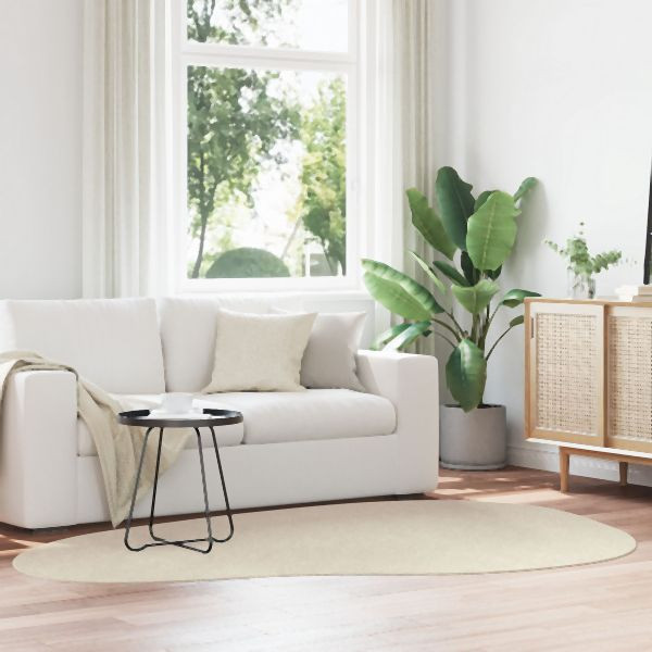 vidaXL Teppiche Beige Polyester 160 x 230 cm Rutschfest Teppich, 4103765