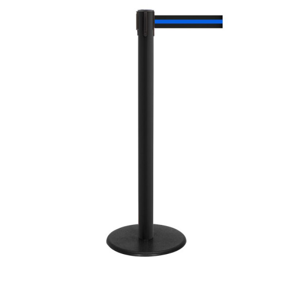 Stein HGS Personenleitsystem -P-Line Famous-, schwarz, schwarz/blau/schwarz waagerecht (gestreift), mit magnetischem Gurtendstück, Gurtlänge: 2,3 m, 12803-0704