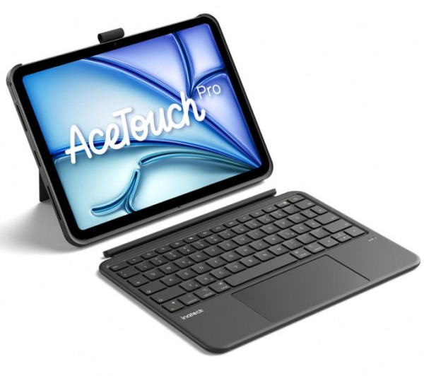 inateck Abnehmbar Hülle mit Tastatur für iPad Air 11 Zoll, iPad Air 5/4,für iPad Pro 11 Zoll, QWERTZ, AceTouch Pro, dunkelgrau, N0055_black gray