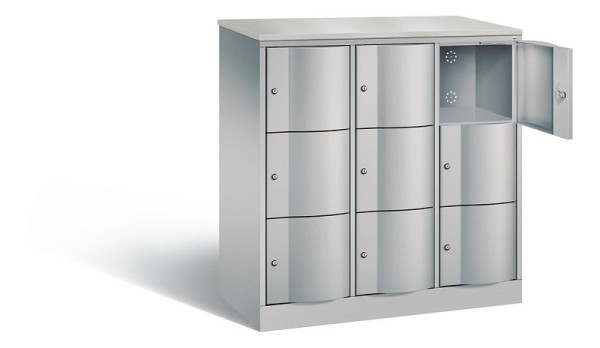 C+P Schließfachschrank Resisto, H1255xB1148xT540mm, Farbe: Weißaluminium, 8573-372 S10719
