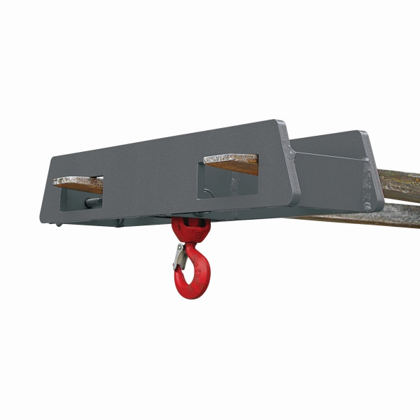 Eichinger Industrie Lasthaken Stapler-Aufsatz über zwei Gabelzinken, 2500 kg, anthrazitgrau, 20850100000096