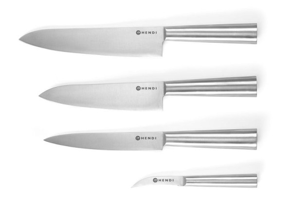 Hendi Messerset, 4-teilig, solide, ein Stück Edelstahl, 781029