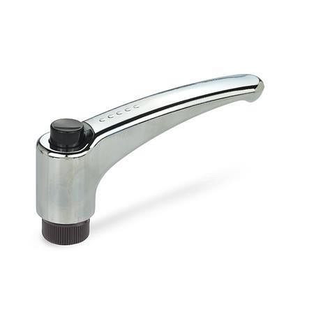 Ganter Verstellbare Klemmhebel, verchromt, Buchse Messing (GN 603.4-63-M8), VE: 10 Stück, 603.4-63-M8