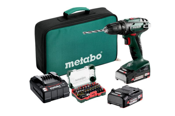 metabo Akku-Bohrschrauber BS 18 Set Werkzeugtasche, 602207930