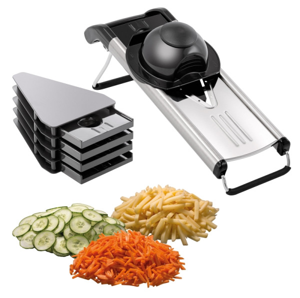 Neumärker Mandoline Chef, verschiedene Einsätze, 00-90099, 4022955001655