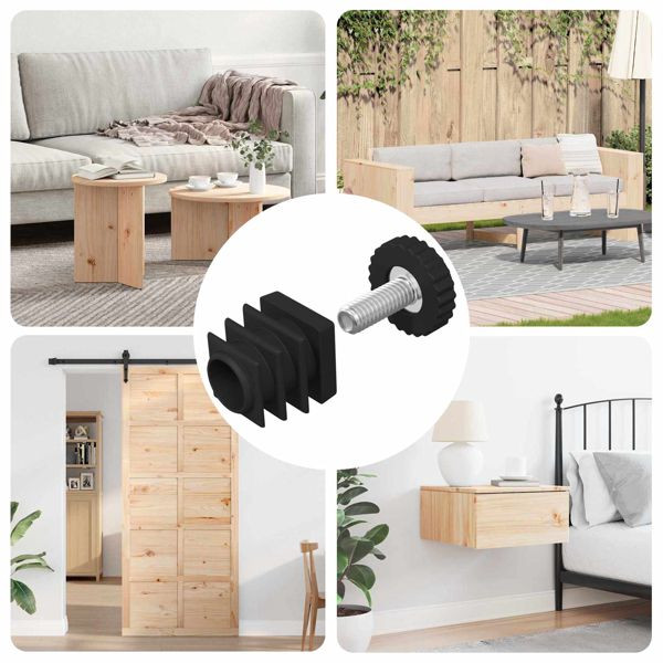 vidaXL Möbel Leveler Verstellbar 1895 pcs Schwarz PP, 864855