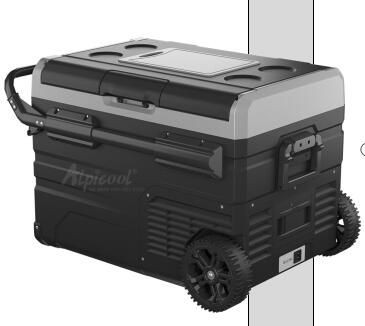 Outsunny Kühlbox Auto 40L mit LED-Beleuchtung Kompressor 12/24V DC und 110-240V AC Grau+Schwarz, C00-034V91