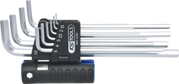 KS Tools 3 in 1 Innen6kant-Winkelstiftschlüssel-Satz, 10-teilig XL, 920.2300