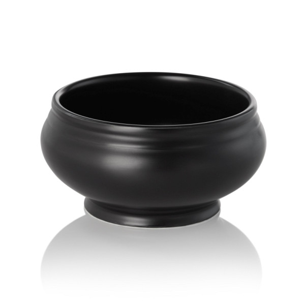 WAS Terrine, 0,5 L, Ø 12,5 cm, schwarz matt, Porzellan, 4979151