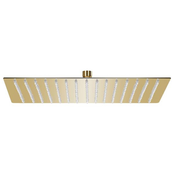 vidaXL Regenbrause Edelstahl 40x40 cm Quadrat Golden, 147711