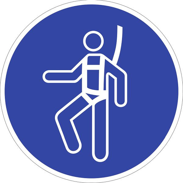 Moedel Auffanggurt benutzen ISO 7010, Kunststoff, Ø 100 mm, 51801