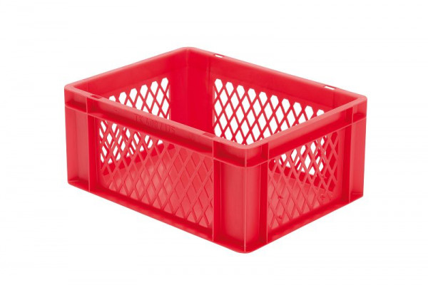 LA-KA-PE TK 400/175-1, Transport-Stapelkasten, gelb, Wände durchbrochen, VE: 4 Stück, 07517 22 14