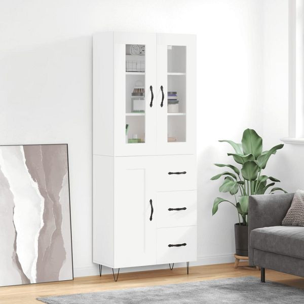 vidaXL Highboard Weiß 69,5x34x180 cm Holzwerkstoff, 3198689