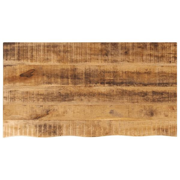 vidaXL Tischplatte 100x60x2,5 cm Baumkante Massivholz Raues Mangoholz, 370358