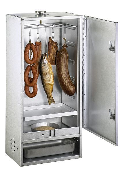 Peetz Peetz Räucherofen aus aluminiertem Stahlblech mit Tür HxBxT: 85 x 39 x ...