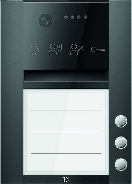 TCS Türkontrollsystem PES PRO Video Außenstation 3T 1 Spalte AP RAL7016 anthrazitgrau, AVA610103-0017