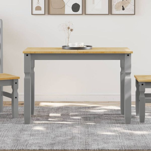 vidaXL Esstisch Corona Grau 112x60x75 cm Massivholz Kiefer, 4005715