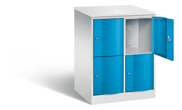 C+P XL-Schließfachschrank Resisto, H1077xB772xT640mm, Farbe: Lichtgrau / Lichtblau, 8472-273 S10051