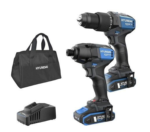 HYUNDAI Akku-Combo Kit, Schlagbohrschrauber HD20X-60 & Schlagschrauber ID20X-230, S01-T2B