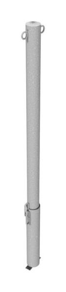 Schake Absperrpfosten Stahlrohr Ø 60 x 2,5 mm herausnehmbar für Vorhangschloss, feuerverzinkt, mit 2 Ösen, 460V/2