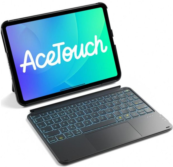 inateck Abnehmbare Tastatur für iPad 11/10 Gen A16 11", iPad Air 11", iPad Air 5/4, iPad Pro 11 4/3/2/1, QWERTZ, AceTouch, graphit, KB04122-RGB_graphite