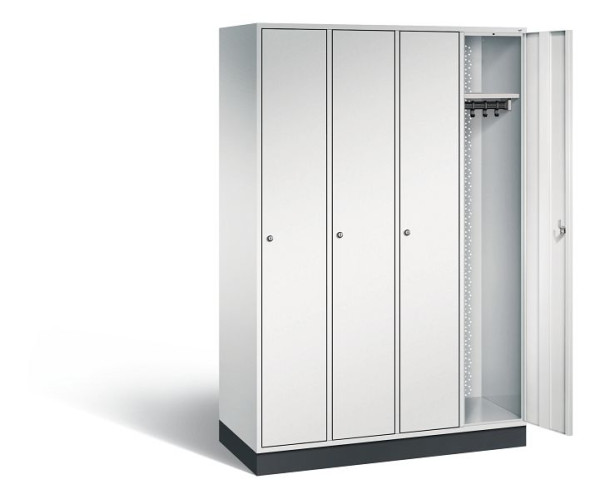 C+P Garderobenschrank Intro, H1950xB1220xT490mm, Farbe: Lichtgrau, 8170-401 S10001