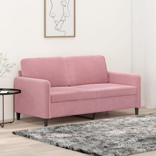 vidaXL 2-Sitzer-Sofa Rosa 140 cm Samt, 359445, 8721012141711