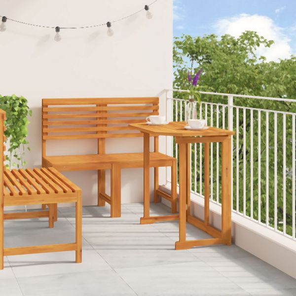 vidaXL 4-teiliges Gartentischset aus massivem Akazienholz, 3328695