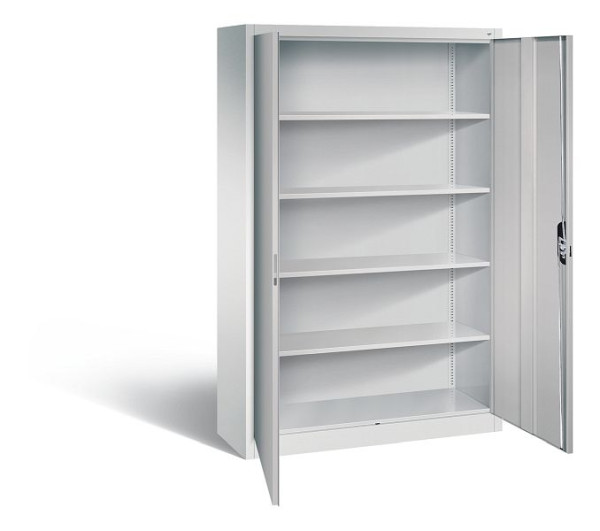 C+P Büroschrank Acurado, H1950xB1200xT400mm, Farbe: Lichtgrau / Weißaluminium, Muldengriff, 5 OH, 9460-000 S10936