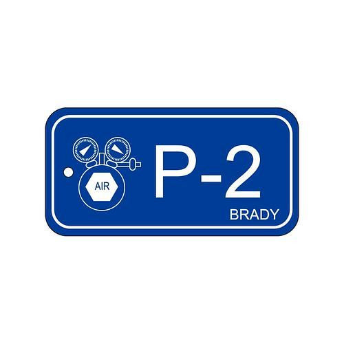 Brady Anhänger für Energiequellen, Pneumatik, Beschriftung P2, VE: 25 Stück, 311911