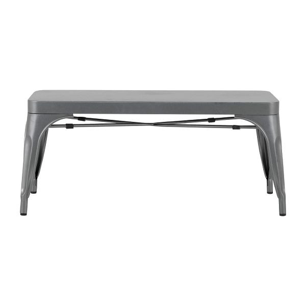 Bolero Bistro Metall-Sitzbänke Gunmetal 1000mm (2 Stück), JA329